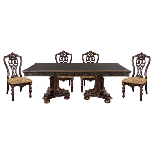 Catalonia 5pc Set (TB+4S) in Cherry - 1824-112*5 - FAMSA Furniture (TX)