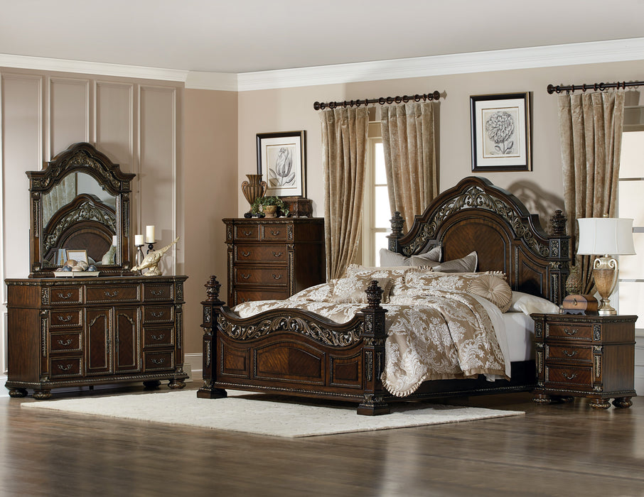 Catalonia (5)Eastern King Bed in Cherry - 1824K-1EK - FAMSA Furniture (TX)