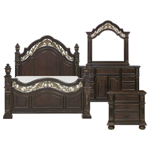 Catalonia 4PC SET: 1QB,1NS,1DR,1MR in Cherry - 1824-1*4 - FAMSA Furniture (TX)