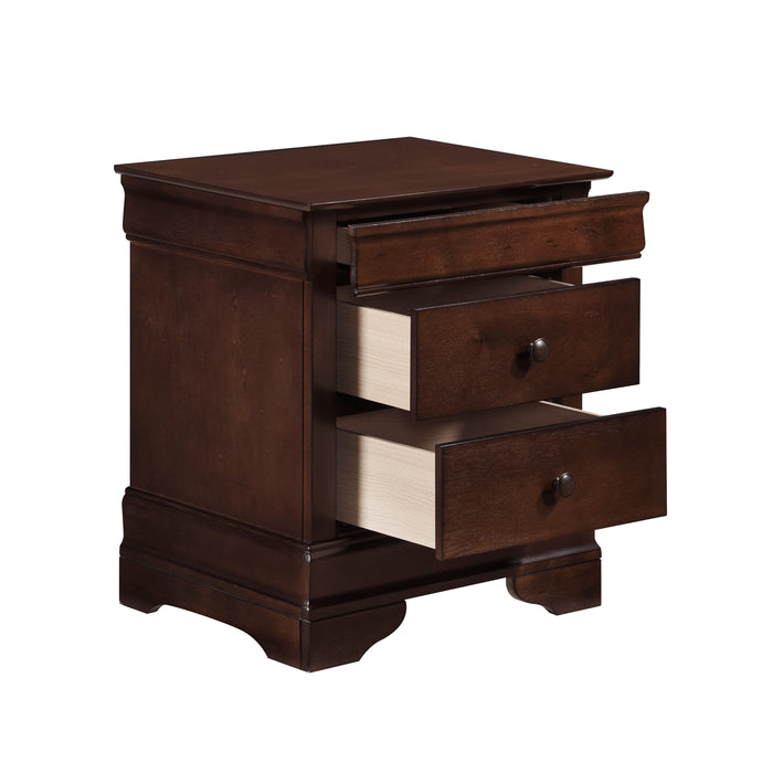 Abbeville Nightstand, Hidden Drawer in Cherry - 1856-4 - FAMSA Furniture (TX)