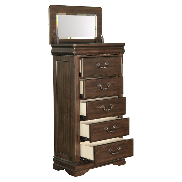 Mont Belvieu Lift Top Lingerie Chest in Cherry - 1869-12 - FAMSA Furniture (TX)