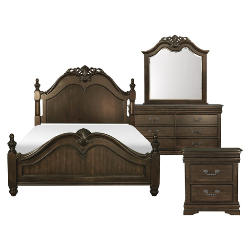 Mont Belvieu 4pc set (QB+NS+DR+MR) in Cherry - 1869-1*4 - FAMSA Furniture (TX)