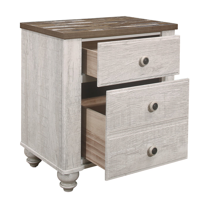 Nashville 4pc Set (QB+NS+DR+MR) in Brown/White - 1903-1*4 - FAMSA Furniture (TX)