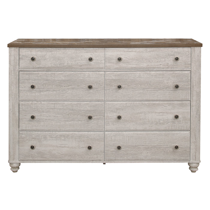 Nashville Dresser in White/Brown - 1903-5 - FAMSA Furniture (TX)