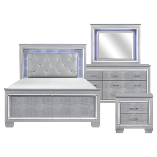 Allura 4pc Set (QB+NS+DR+MR) in Gold/Silver/Champagne/Transparent - 1916-1*4 - FAMSA Furniture (TX)