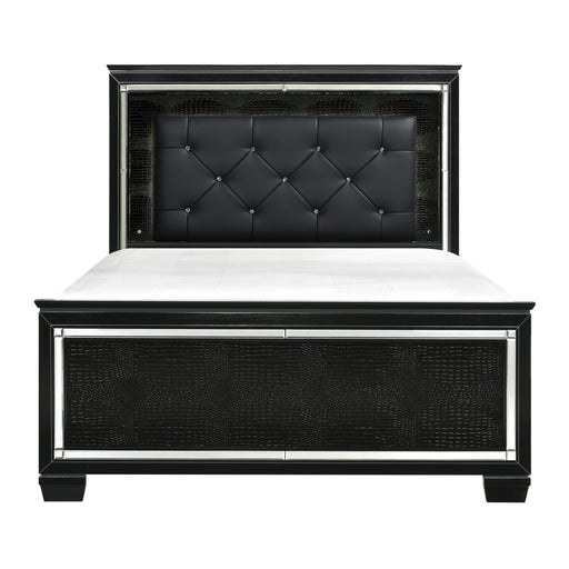 Allura 4pc Set (QB+NS+DR+MR) in Transparent/Black - 1916BK-1*4 - FAMSA Furniture (TX)