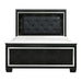 Allura 4pc Set (QB+NS+DR+MR) in Transparent/Black - 1916BK-1*4 - FAMSA Furniture (TX)