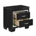 Allura 4pc Set (QB+NS+DR+MR) in Transparent/Black - 1916BK-1*4 - FAMSA Furniture (TX)