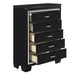 Allura Chest in Transparent/Black - 1916BK-9 - FAMSA Furniture (TX)