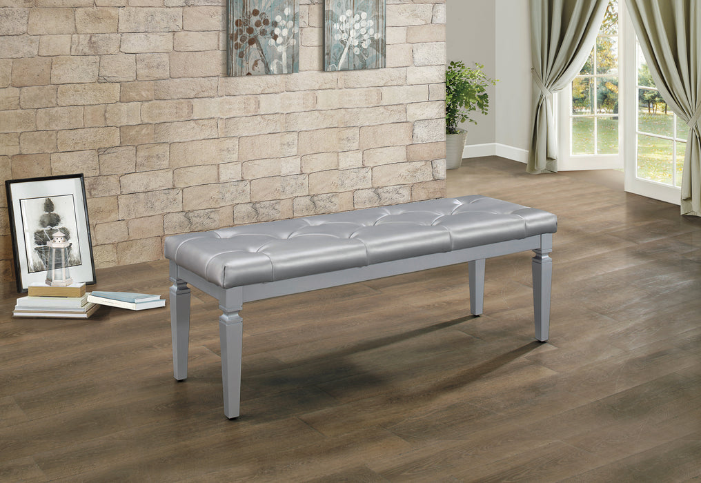 Allura Bed Bench in Gold/Silver/Champagne/Transparent - 1916-FBH - FAMSA Furniture (TX)