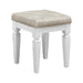 Allura Vanity Stool in White/Transparent - 1916W-14 - FAMSA Furniture (TX)
