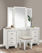 Allura Vanity Stool in White/Transparent - 1916W-14 - FAMSA Furniture (TX)