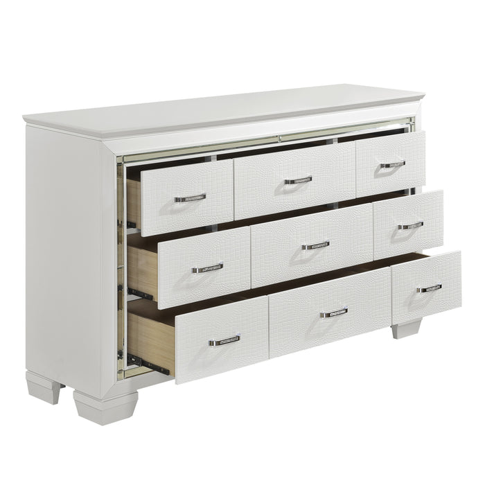 Allura Dresser in Transparent/White - 1916W-5 - FAMSA Furniture (TX)