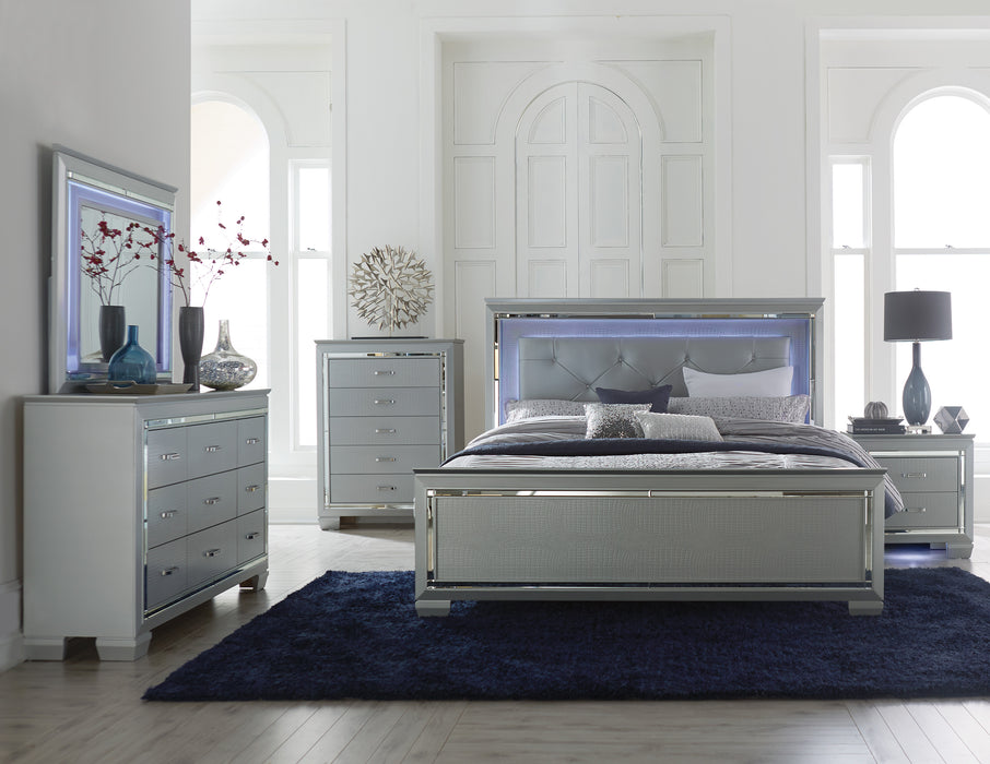 Allura (3)Eastern King Bed, LED Lighting in Gold/Silver/Champagne/Transparent - 1916K-1EK* - FAMSA Furniture (TX)
