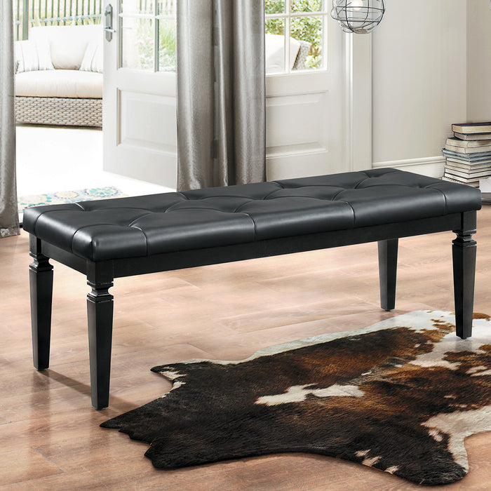 Allura Bed Bench in Transparent/Black - 1916BK-FBH - FAMSA Furniture (TX)