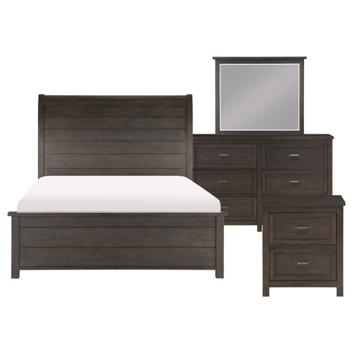 Hebron 4pc Set (QB+NS+DR+MR) in Cherry - 1923-1*4 - FAMSA Furniture (TX)