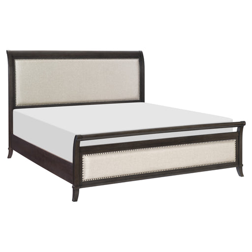 Hebron Queen Bed in Cherry/Beige - 1923NB-1 - FAMSA Furniture (TX)