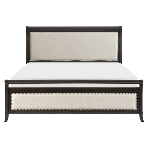 Hebron Queen Bed in Cherry/Beige - 1923NB-1 - FAMSA Furniture (TX)