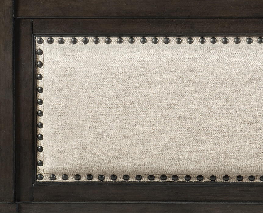 Hebron Eastern King Bed in Beige/Cherry - 1923NBK-1EK - FAMSA Furniture (TX)
