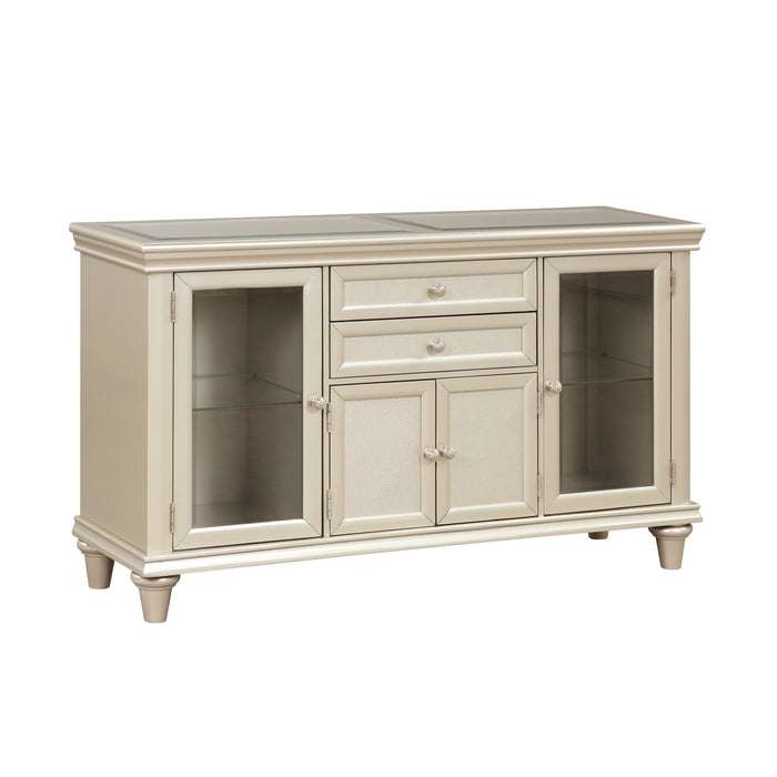 Celandine Server, Glass Insert in Gold/Silver/Champagne - 1928-40NG - FAMSA Furniture (TX)