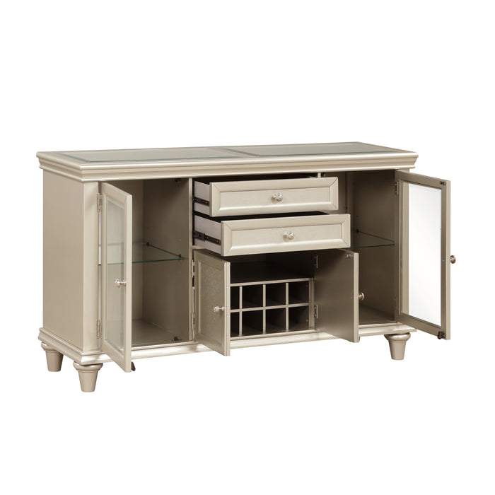 Celandine Server, Glass Insert in Gold/Silver/Champagne - 1928-40NG - FAMSA Furniture (TX)