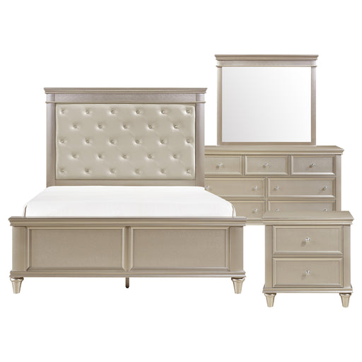 Celandine 4pc Set (QB+NS+DR+MR) in Gold/Silver/Champagne - 1928-1*4 - FAMSA Furniture (TX)