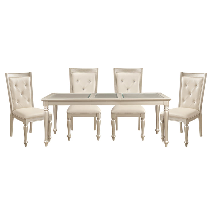 Celandine 5pc Set (TB+4S) in Gold/Silver/Champagne - 1928-78NG*5 - FAMSA Furniture (TX)