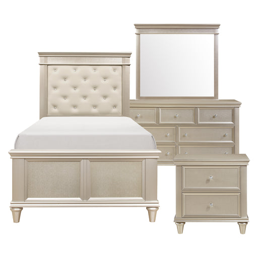 Celandine 4pc Set (TB+NS+DR+MR) in Gold/Silver/Champagne - 1928T-1*4 - FAMSA Furniture (TX)