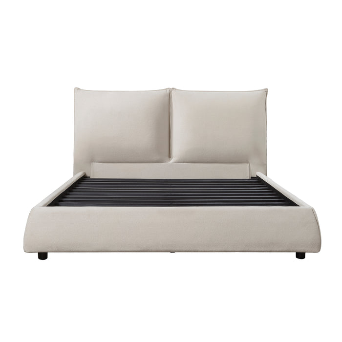 Linna Queen Platform Bed in Beige - 1930-1 - FAMSA Furniture (TX)