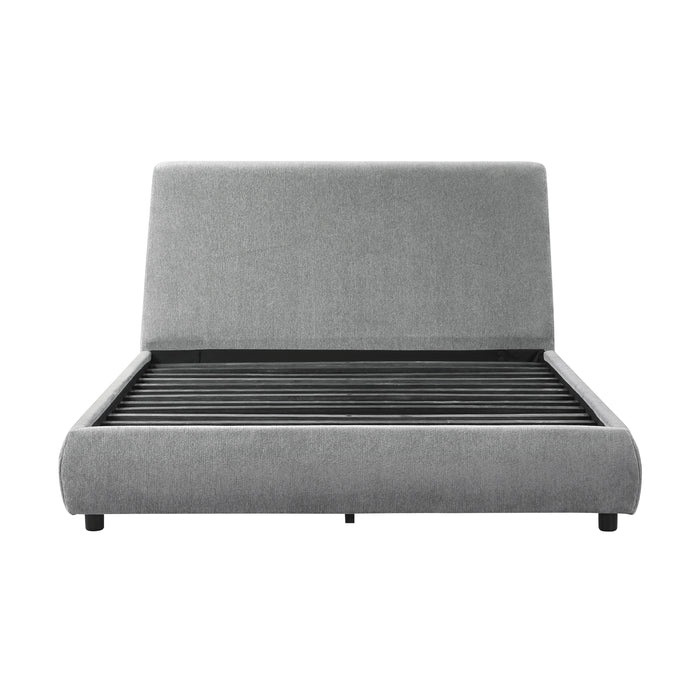 Alford Eastern King Platform Bed in Gray - 1931K-1EK - FAMSA Furniture (TX)