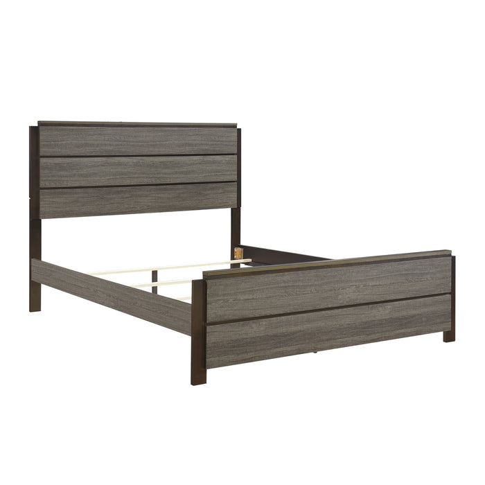 Vestavia 4pc set (QB+NS+DR+MR) in Gray/Brown - 1936-1*4 - FAMSA Furniture (TX)