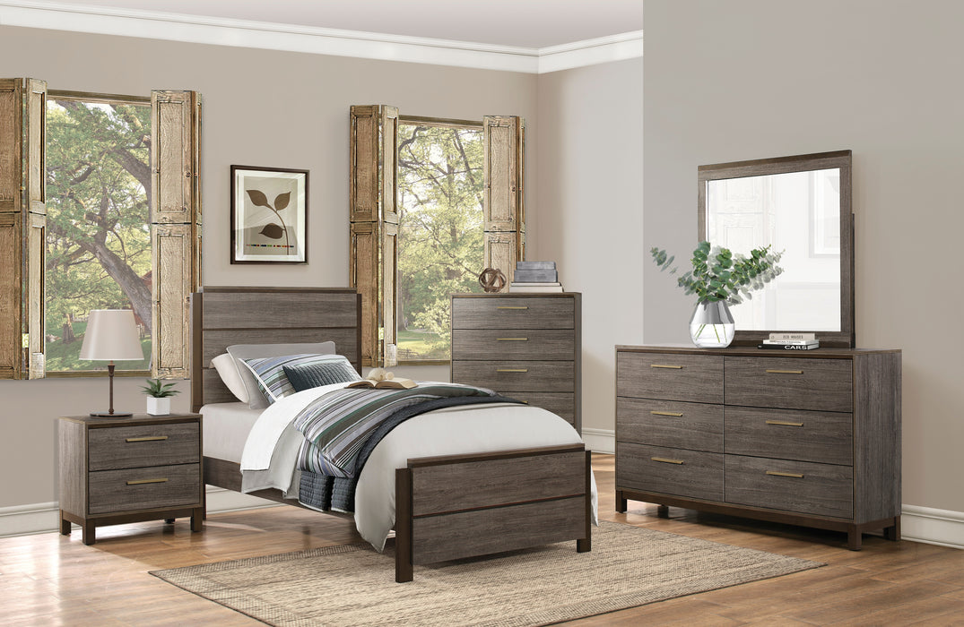 Vestavia Twin Bed in Gray/Brown - 1936T-1 - FAMSA Furniture (TX)