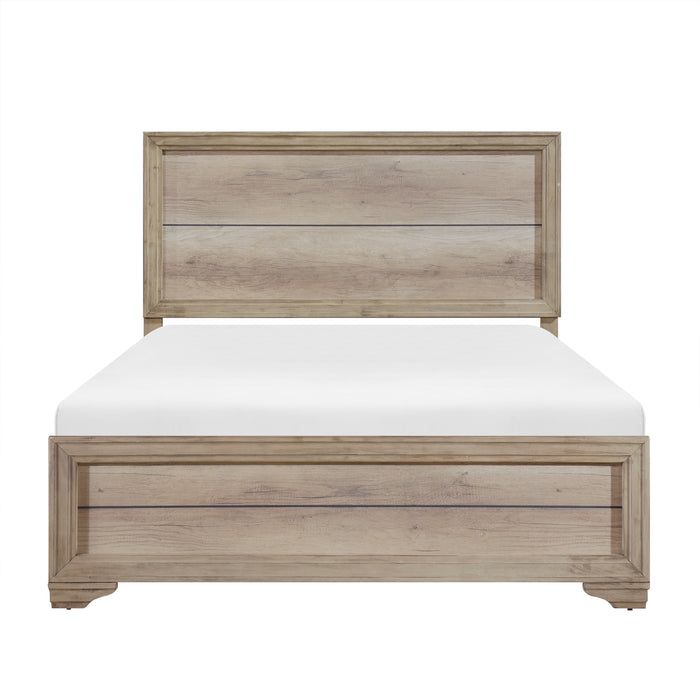 Lonan Full Bed in Natural - 1955F-1 - FAMSA Furniture (TX)