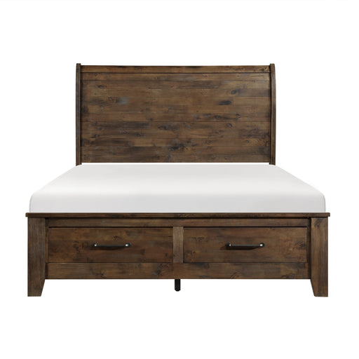 Jerrick 4PC SET: 1QB,1NS,1DR,1MR in Brown - 1957-1*4 - FAMSA Furniture (TX)