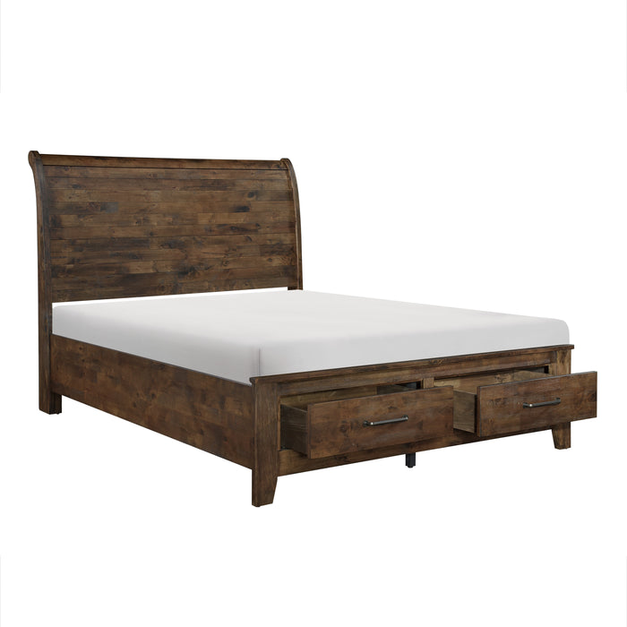 Jerrick 4PC SET: 1QB,1NS,1DR,1MR in Brown - 1957-1*4 - FAMSA Furniture (TX)