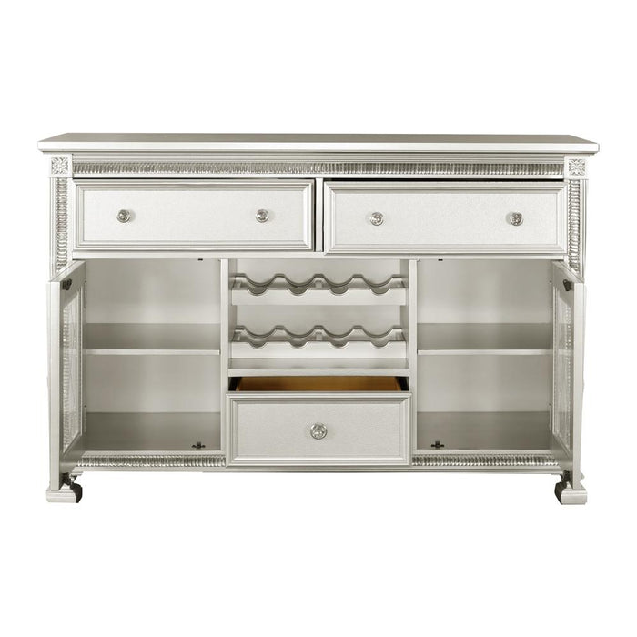 Bevelle Server in Gold/Silver/Champagne/Gray/Transparent - 1958-40 - FAMSA Furniture (TX)