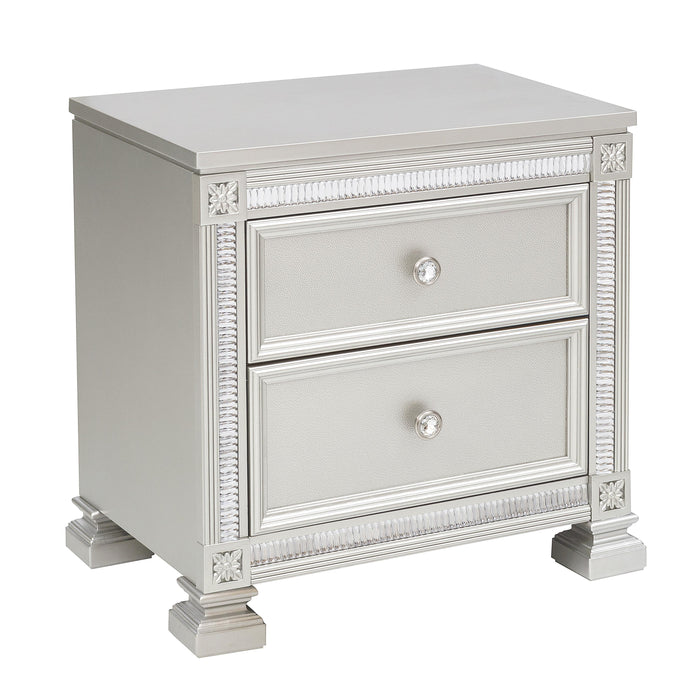 Bevelle 4pc Set (QB+NS+DR+MR) in Transparent/Gold/Silver/Champagne/Gray - 1958-1*4 - FAMSA Furniture (TX)
