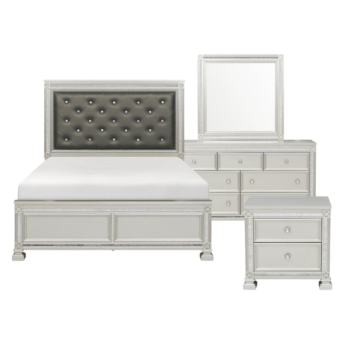 Bevelle 4pc Set (QB+NS+DR+MR) in Transparent/Gold/Silver/Champagne/Gray - 1958-1*4 - FAMSA Furniture (TX)