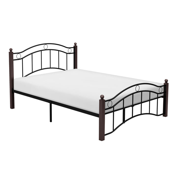 Averny Full Platform Bed in Black/Brown - 2020FBK-1 - FAMSA Furniture (TX)