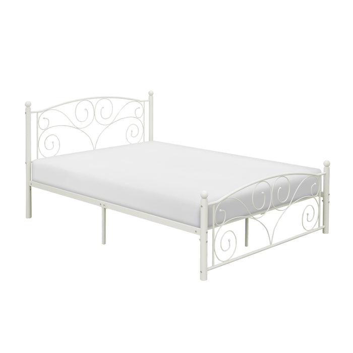 Pallina Full Platform Bed in White - 2021FW-1 - FAMSA Furniture (TX)
