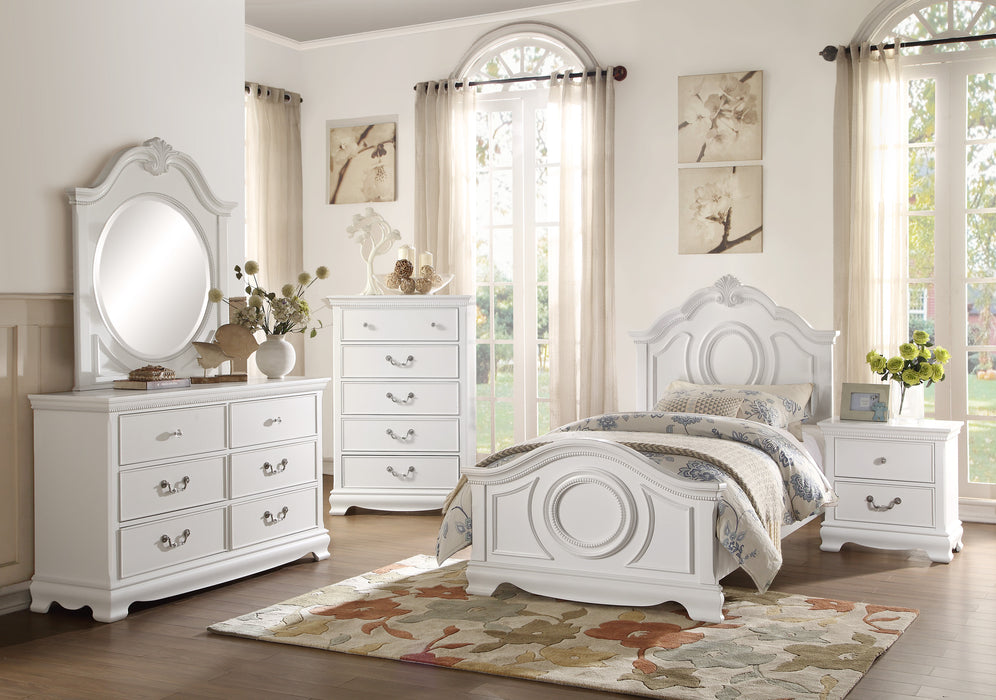 Lucida Twin Bed in White - 2039TW-1 - FAMSA Furniture (TX)