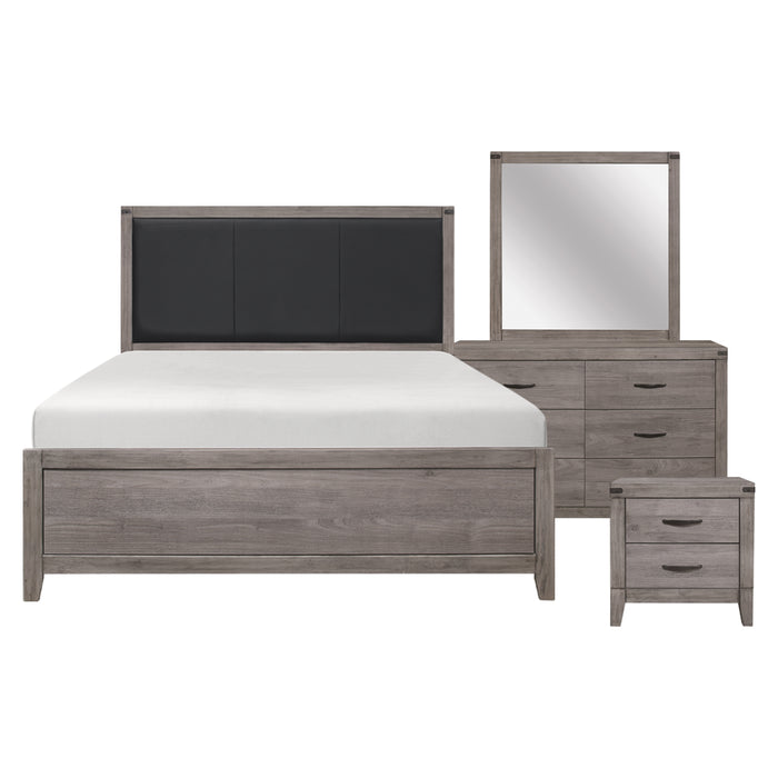 Woodrow 4PC SET: 1QB,1NS,1DR,1MR in Gray - 2042-1*4 - FAMSA Furniture (TX)