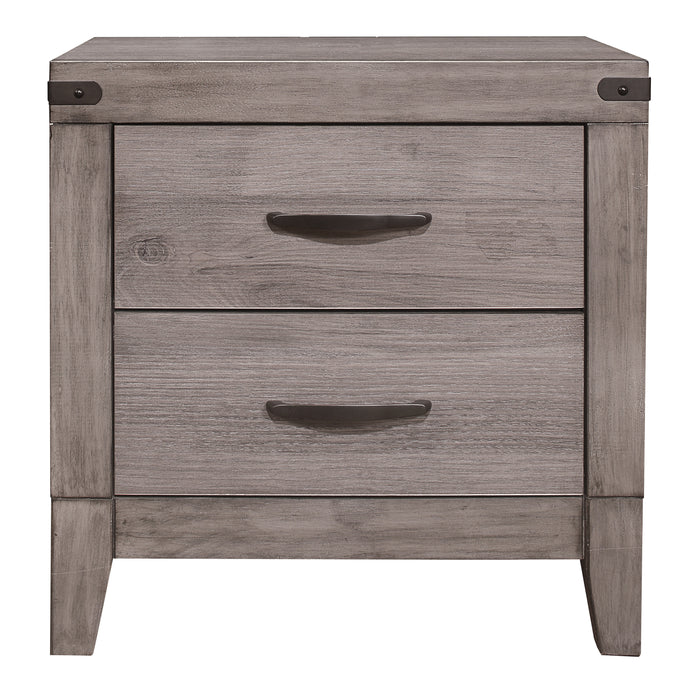 Woodrow 4pc Set (QB+NS+DR+MR) in Gray - 2042NB-1*4 - FAMSA Furniture (TX)