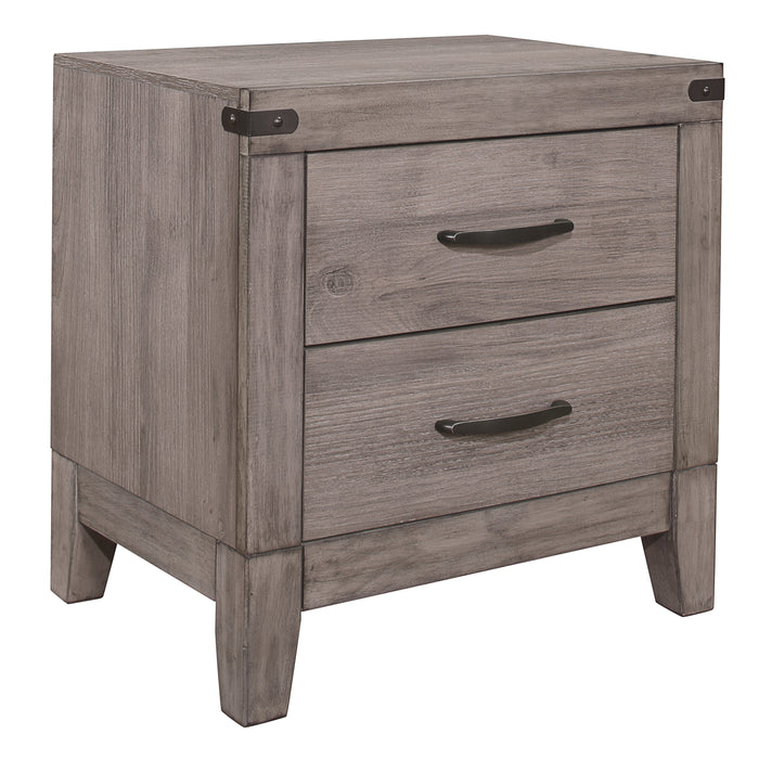 Woodrow 4pc Set (QB+NS+DR+MR) in Gray - 2042NB-1*4 - FAMSA Furniture (TX)
