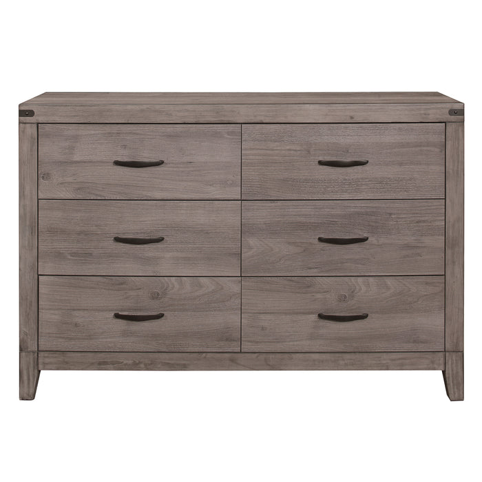 Woodrow 4pc Set (QB+NS+DR+MR) in Gray - 2042NB-1*4 - FAMSA Furniture (TX)