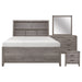 Woodrow 4pc Set (QB+NS+DR+MR) in Gray - 2042NB-1*4 - FAMSA Furniture (TX)