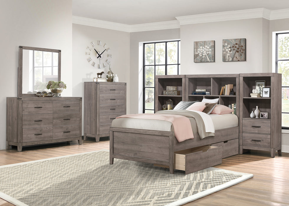 Woodrow Twin Platform Bed in Gray - 2042NBT-1 - FAMSA Furniture (TX)