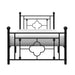 Morris Twin Platform Bed in Black/Metal - 2051TBK-1 - FAMSA Furniture (TX)