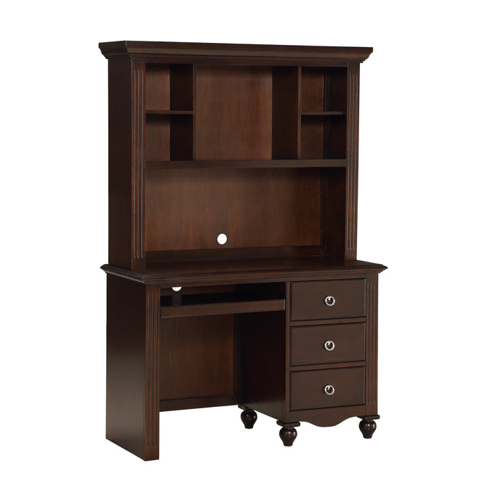 Meghan (2) Writing Desk with Hutch in Cherry/Espresso - 2058C-14* - FAMSA Furniture (TX)