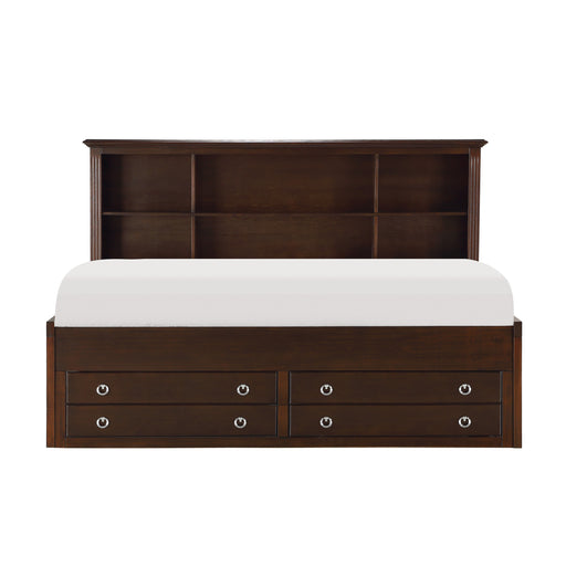 Meghan Full Lounge Storage Bed in Cherry/Espresso - 2058CPRF-1 - FAMSA Furniture (TX)